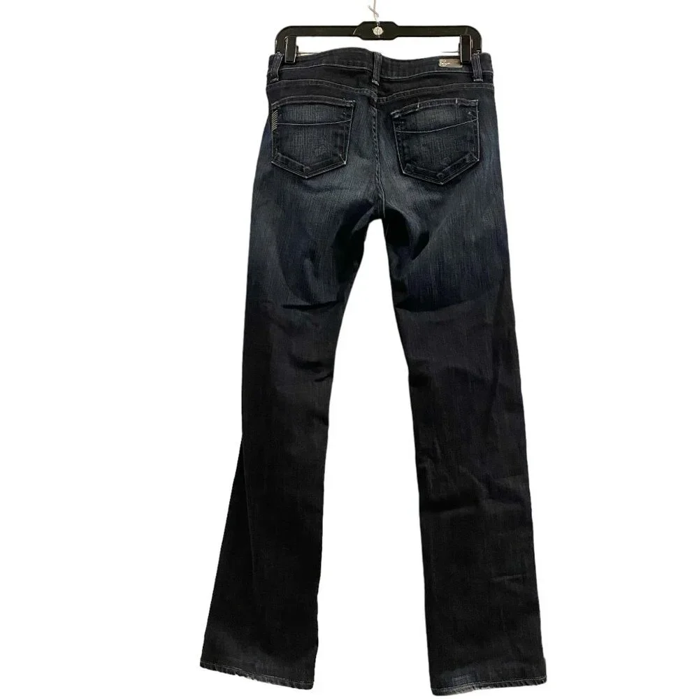 PAIGE Low Rise Premium Denim Jeans Dark Wash Melrose Straight Leg Size 29 - Picture 2 of 8